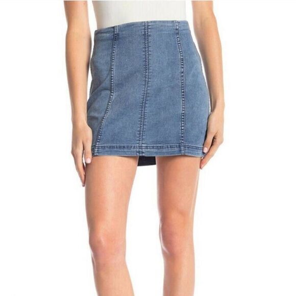 Free People Modern Femme Denim Skirt - Picture 1 of 8